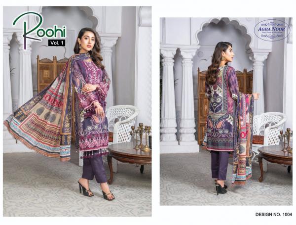 Agha Noor Roohi Vol 1 Lawn Cotton Designer Dress Material Collection